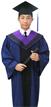碩士服(紫披-藍底)-建議社會學院相關系所使用-碩士服裝出租(台北板橋薪傳服裝出租租借)