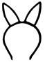 兔耳頭箍-簡易(黑)